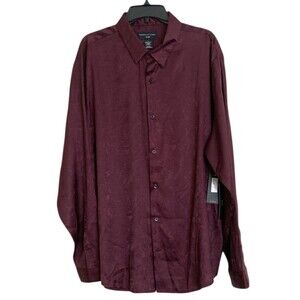 XLT Shaquille O'neal Paisley Long Sleeve Button Front Shirt XL Tall NWT